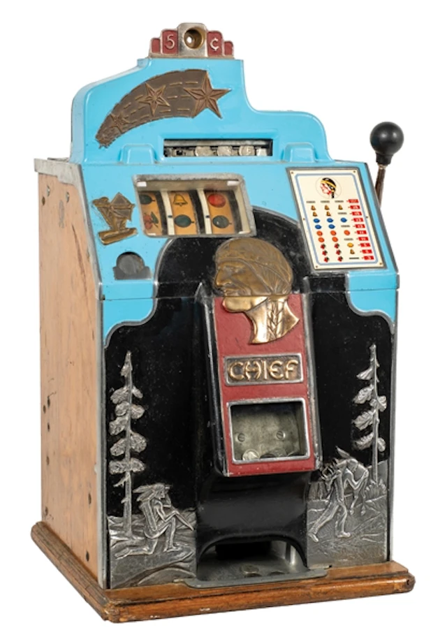 5¢ O.D. JENNINGS "CHIEF" SLOT MACHINE