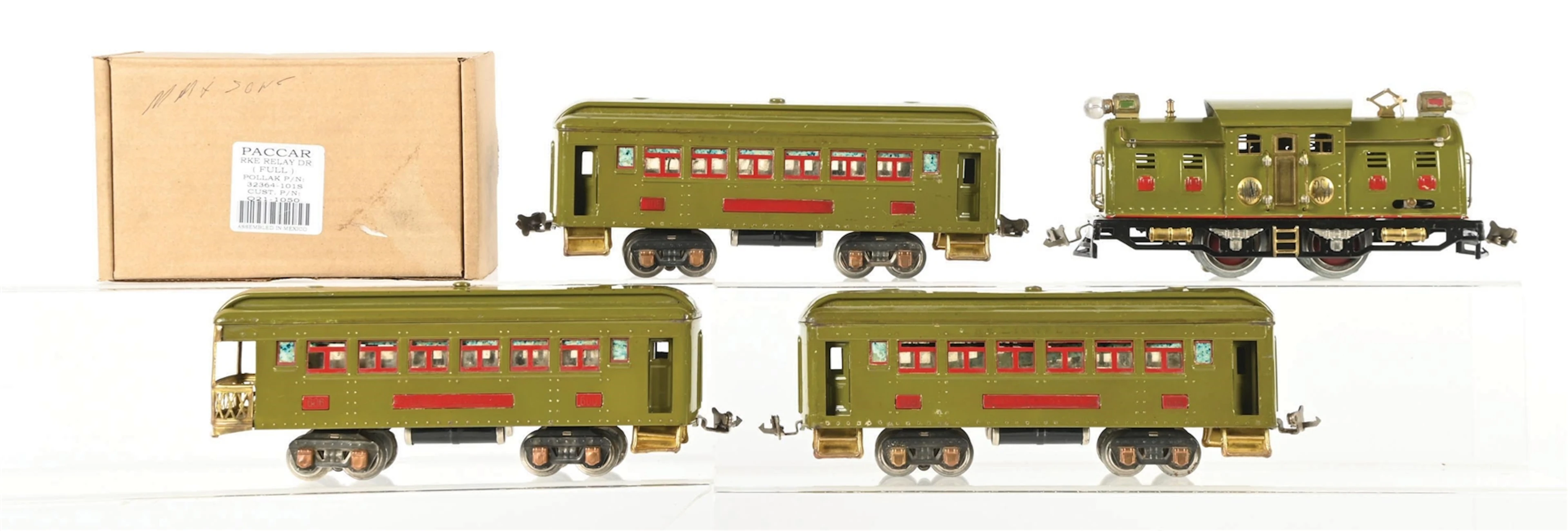 LIONEL PRE-WAR O-GA. NO. 254 ELECTRIC LOCO PASSENGER SET