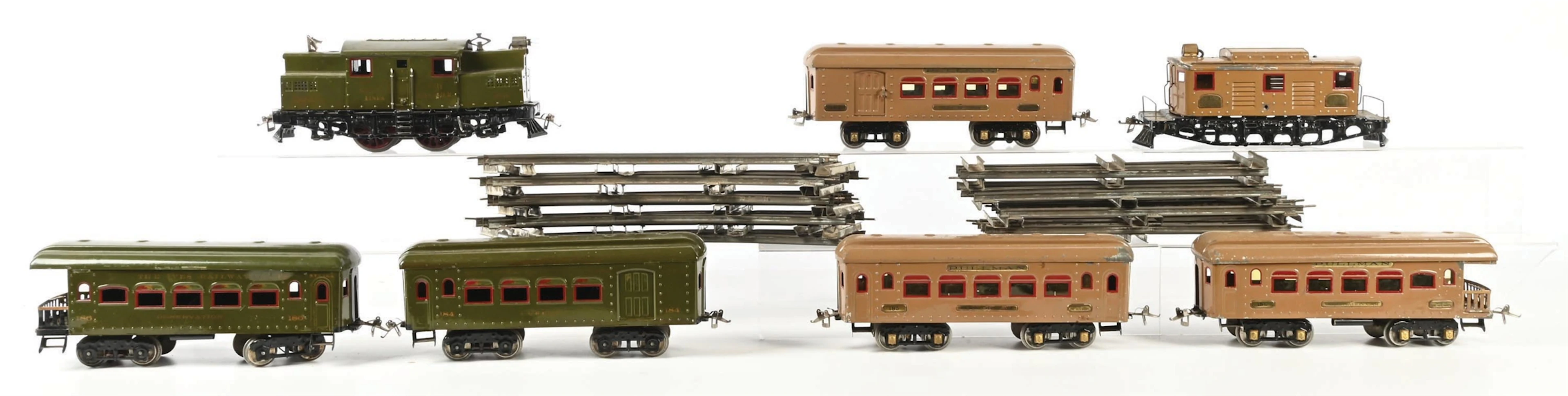 LOT OF 2: PRE-WAR IVES STANDARD GA. TINPLATE PASSENGER SETS