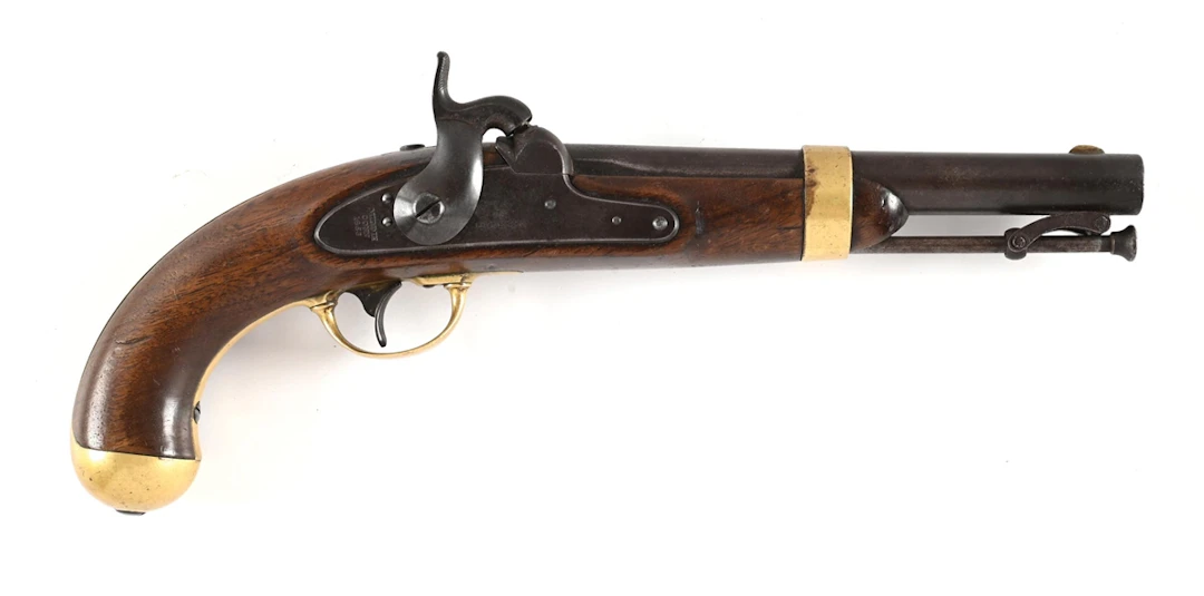 (A) US MODEL 1842 PERCUSSION PISTOL BY I.N. JOHNSON.