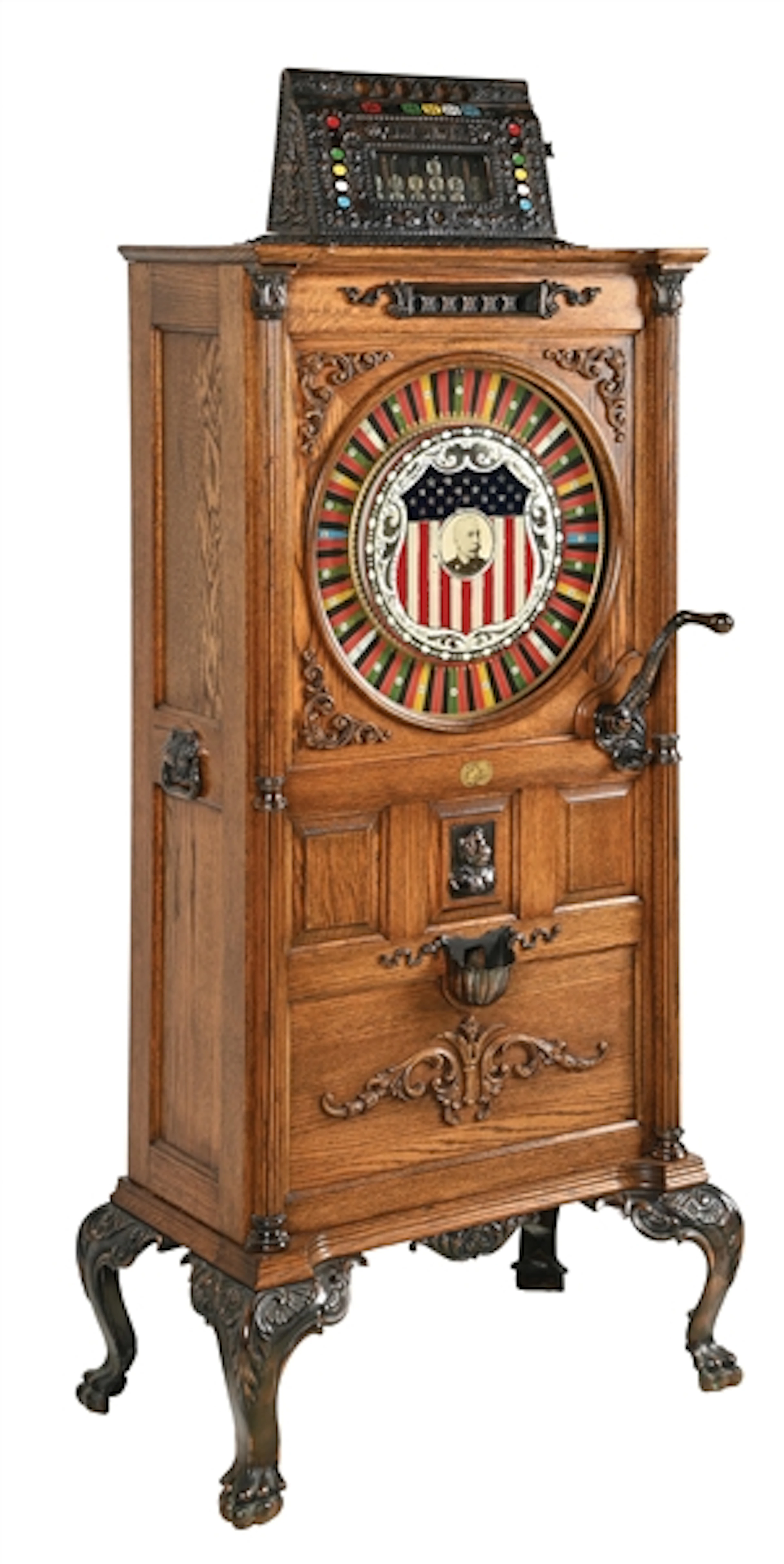 5¢ MILLS NOVELTY CO. "THE DEWEY" UPRIGHT SLOT MACHINE