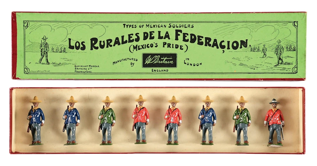 W. BRITAINS TYPES OF MEXICAN SOLDIERS LOS RURALES DE LA FEDERAÇION