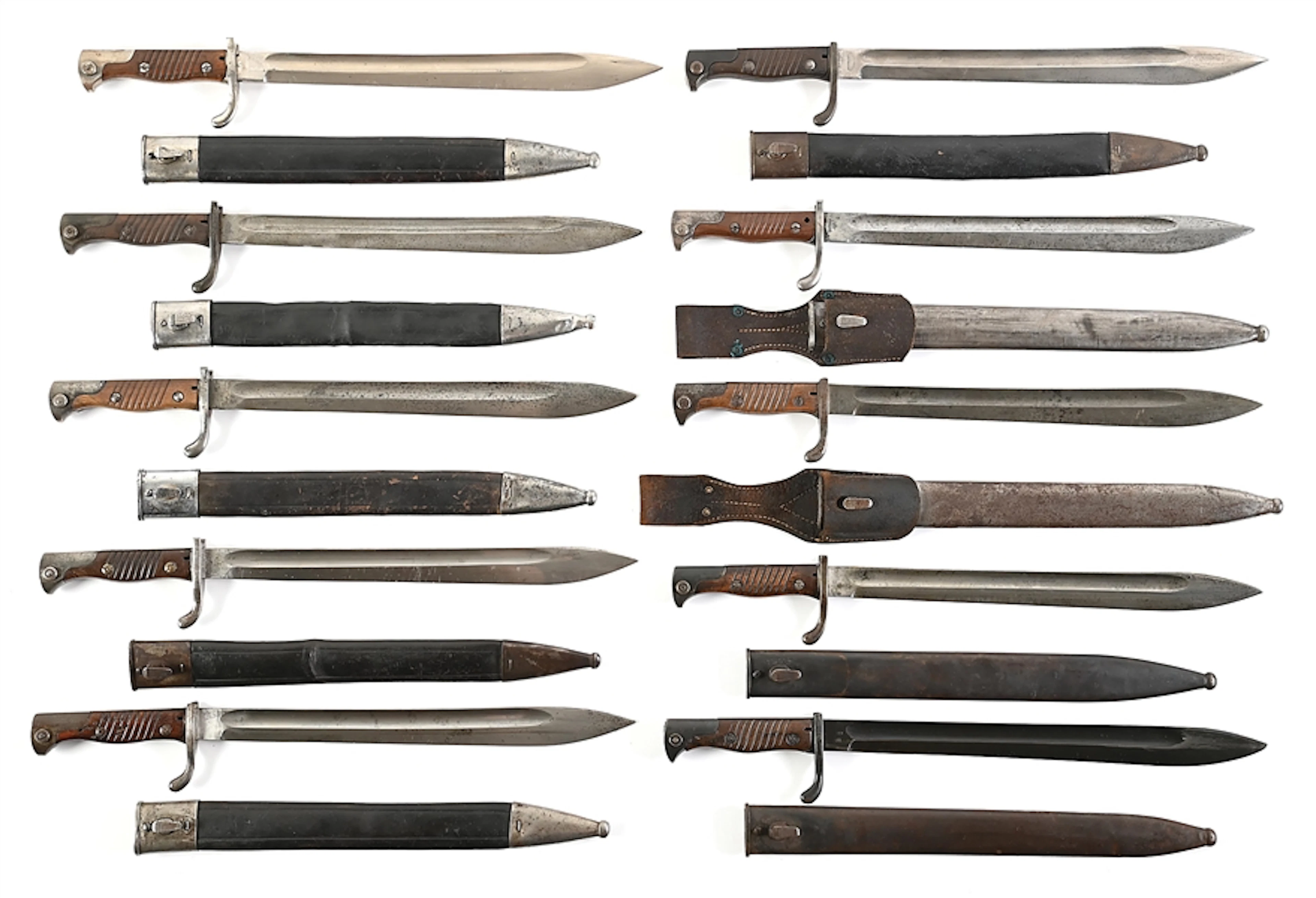 LOT OF 10: IMPERIAL GERMAN M98/05 BAYONETS.