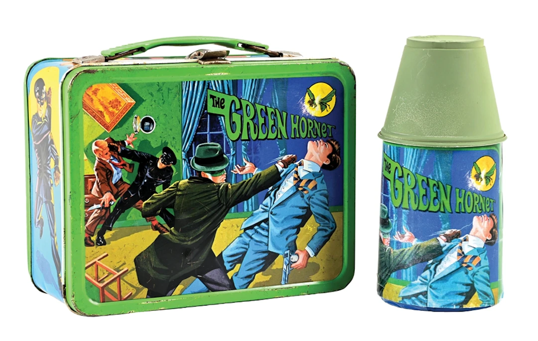 THE GREEN HORNET METAL LUNCH BOX WITH THERMOS