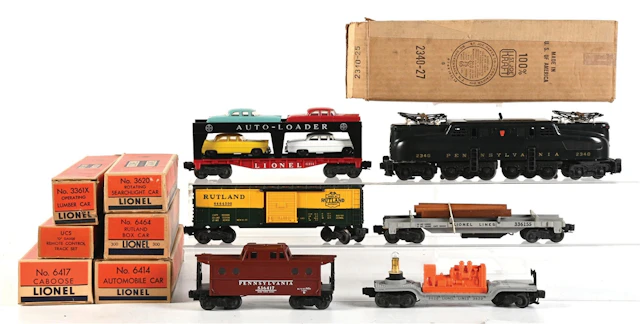 POST-WAR LIONEL O-GA. NO. 2253W GG-1 FREIGHT SET