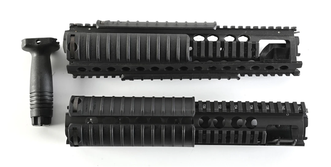 LOT OF 2: KNIGHTS ARMAMENT M5 RAS RIFLE FORENDS WITH BOXES.