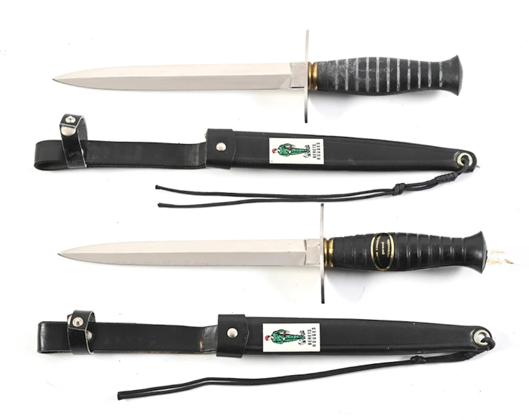LOT OF 2: FRENCH INDOCHINA COMMANDO KNIVES.