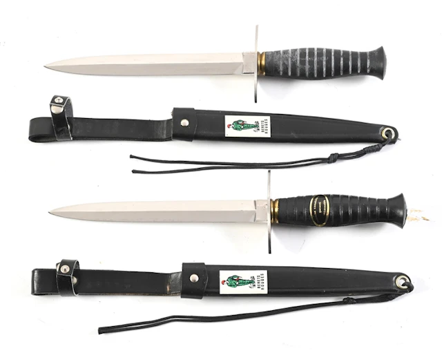 LOT OF 2: FRENCH INDOCHINA COMMANDO KNIVES.