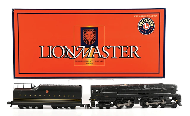 LIONEL 0-GA. LIONMASTER PRR T01 STEAM LOCOMOTIVE WITH BOXES