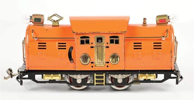 PRE-WAR LIONEL O-GA. ORANGE NO. 254 BILD-A-LOCO ELECTRIC LOCOMOTIVE