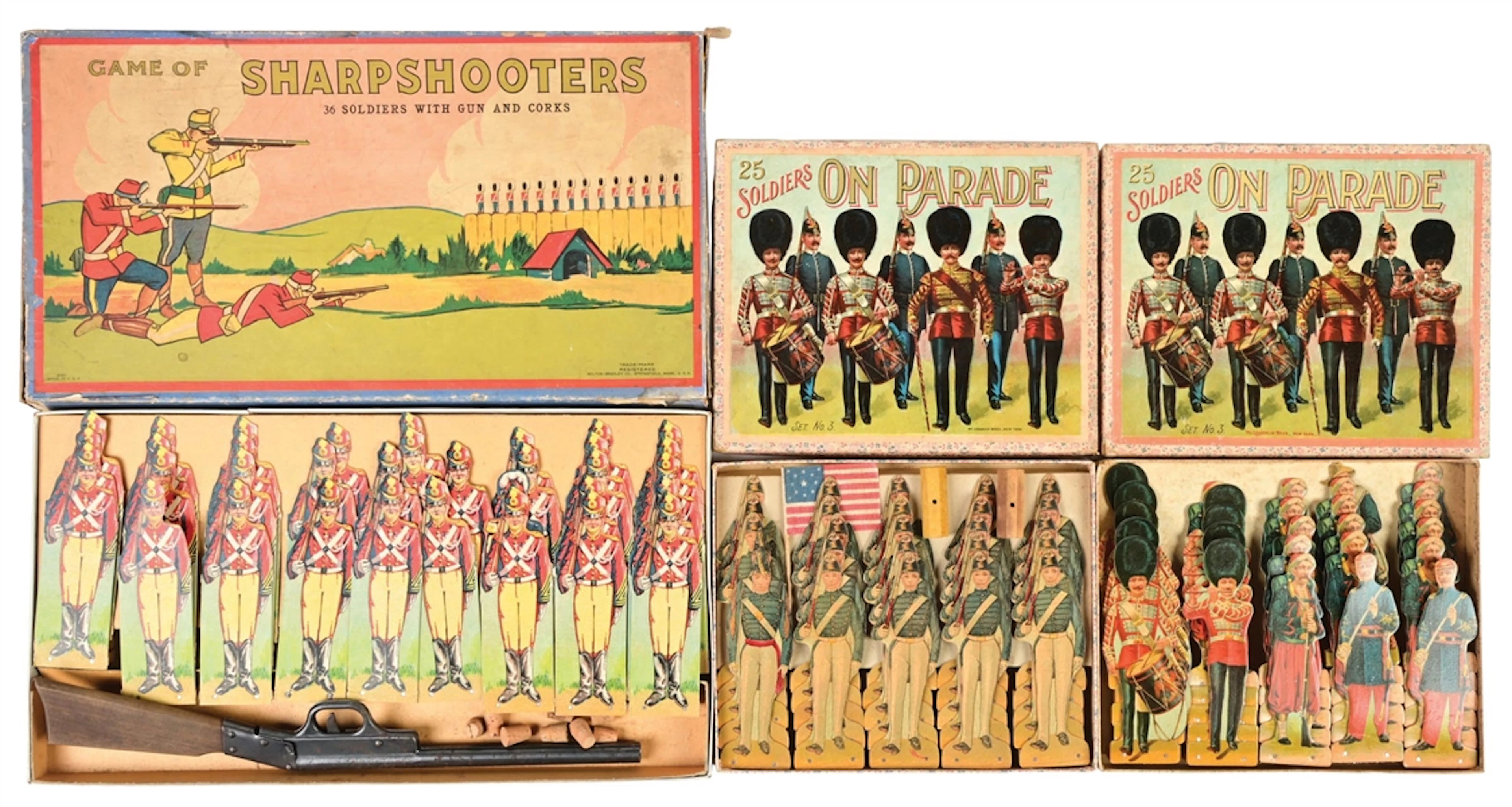 PAPER TOY SOLDIER SETS IN BOXES