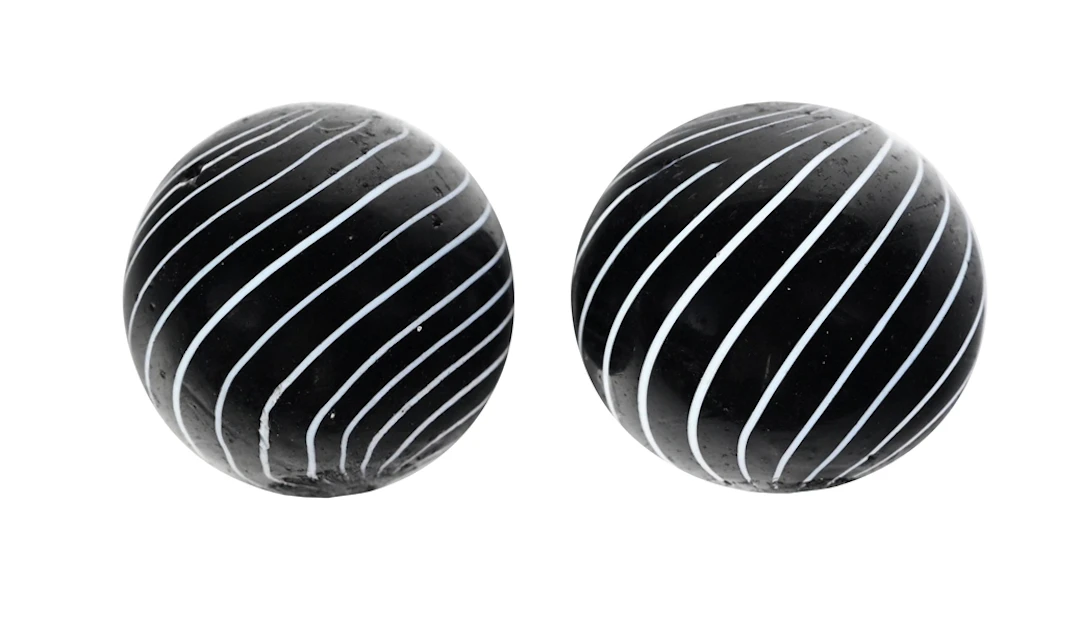 LOT OF 2: PAIR OF BLACK CLAMBROTHS