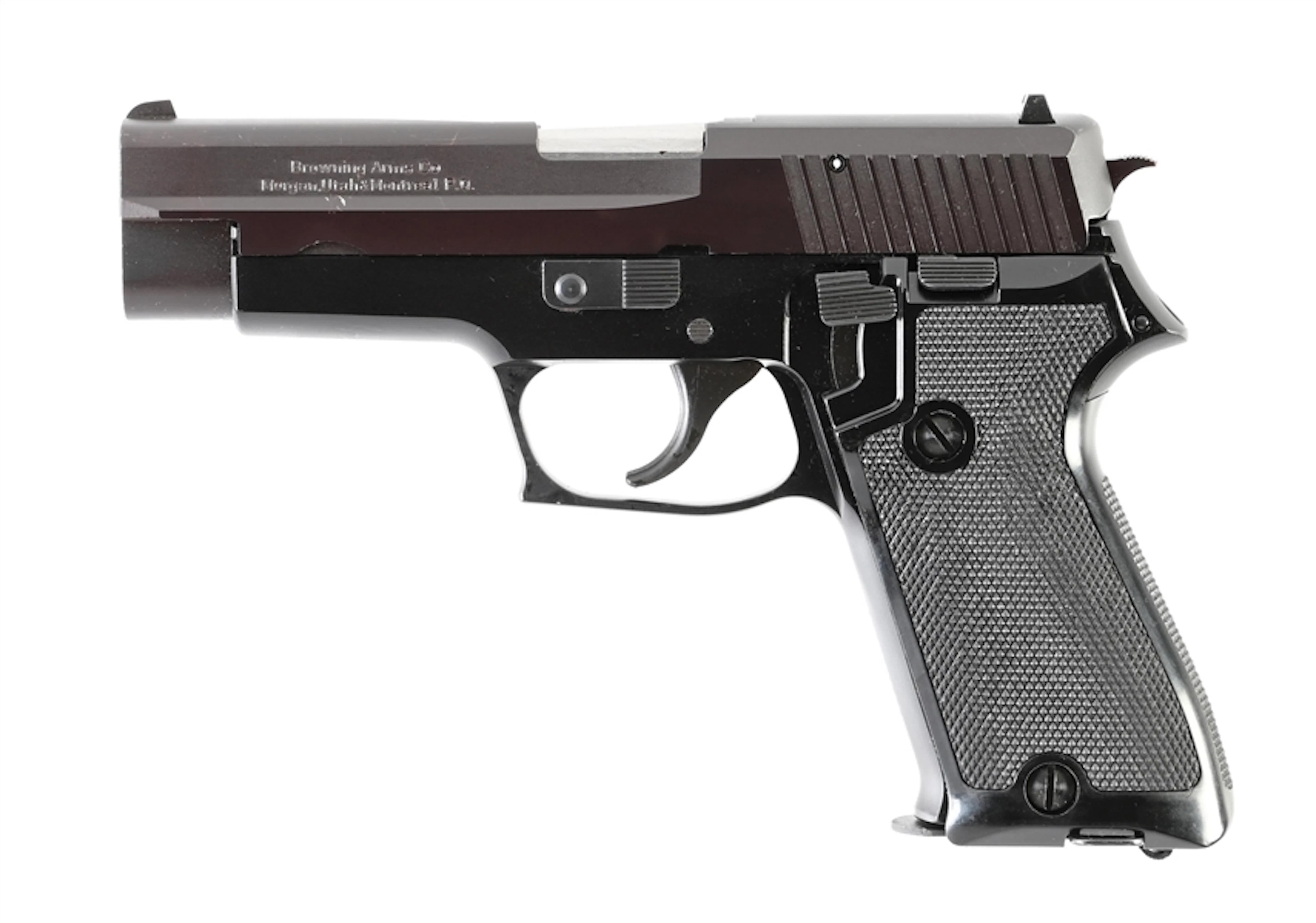 (M) BROWNING BDA45 SEMI AUTOMATIC PISTOL WITH BOX.