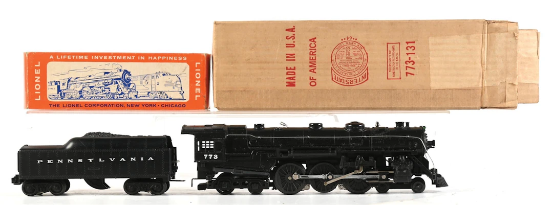 1964 LIONEL O-GA. NO. 773 HUDSON STEAM LOCOMOTIVE WITH NO. 736W PENNSYLVANIA