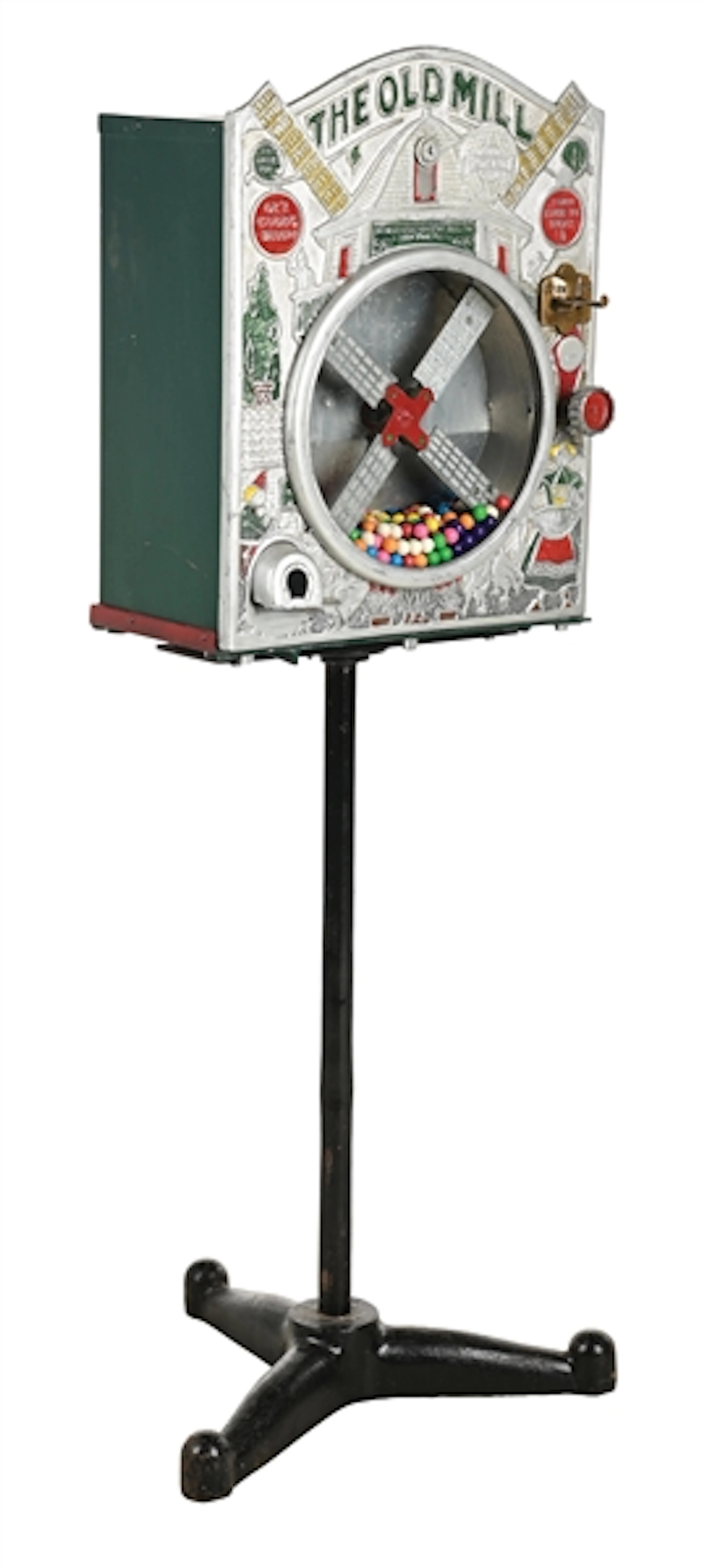 1¢ INTERNATIONAL MUTOSCOPE "THE OLD MILL" CIRCUS "SCOOP" VENDING MACHINE