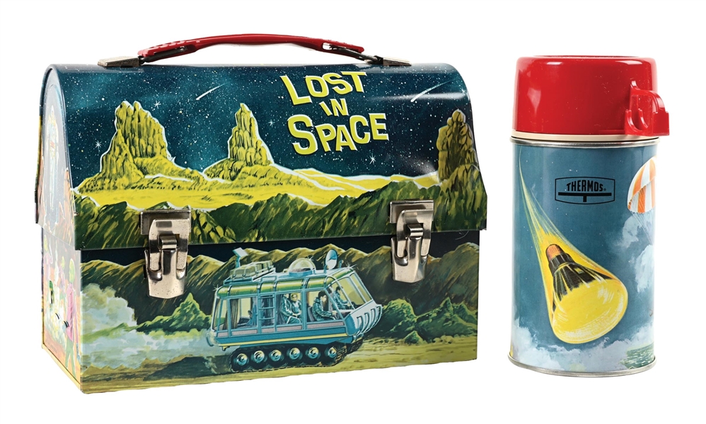LOST IN SPACE METAL LUNCH BOX WITH THERMOS