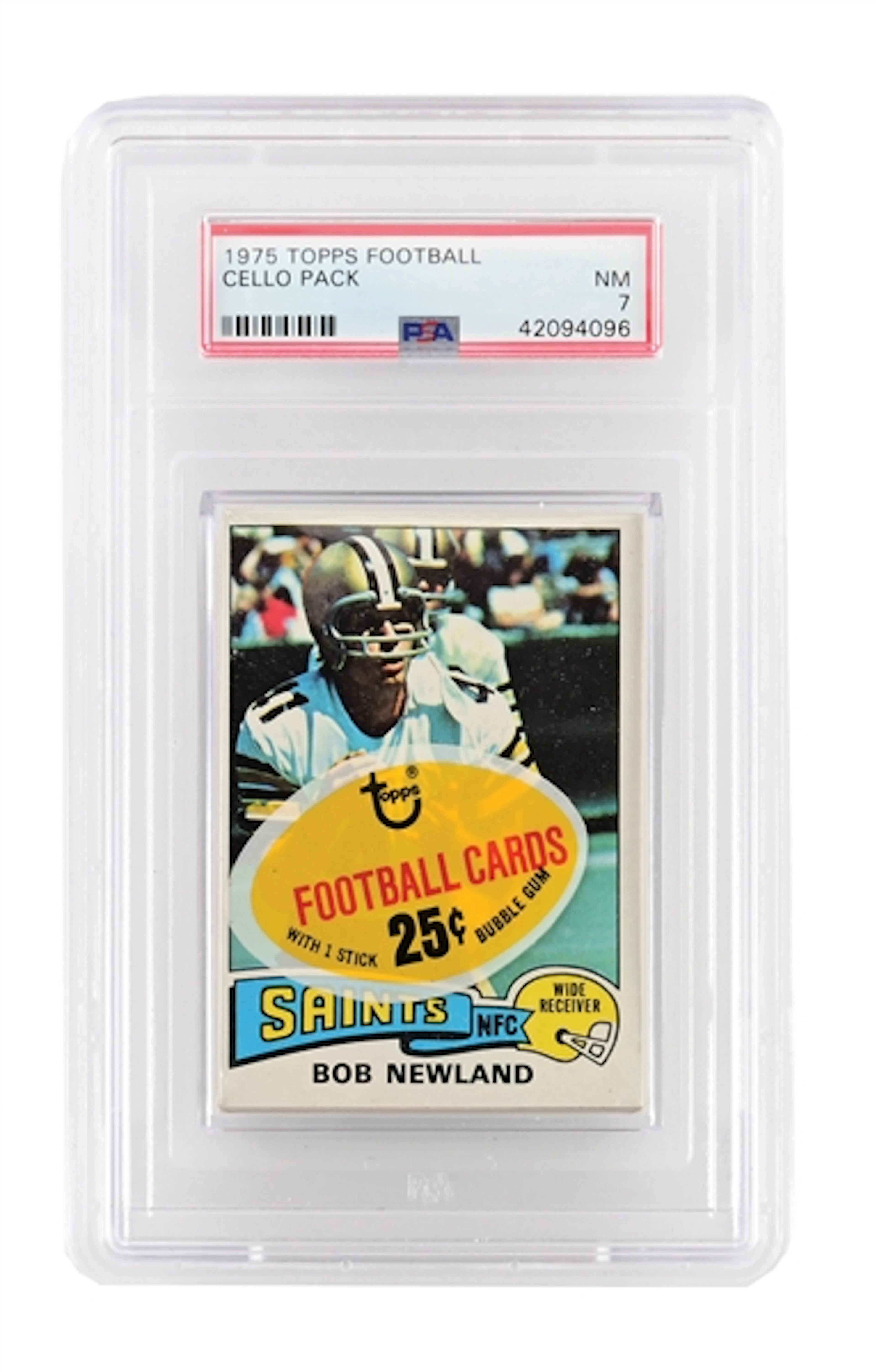 1975 TOPPS FOOTBALL CELLO PACK PSA 7