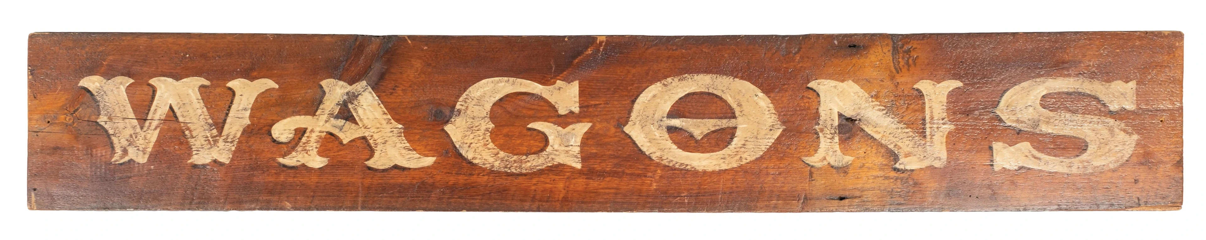 WOODEN "WAGONS" SIGN