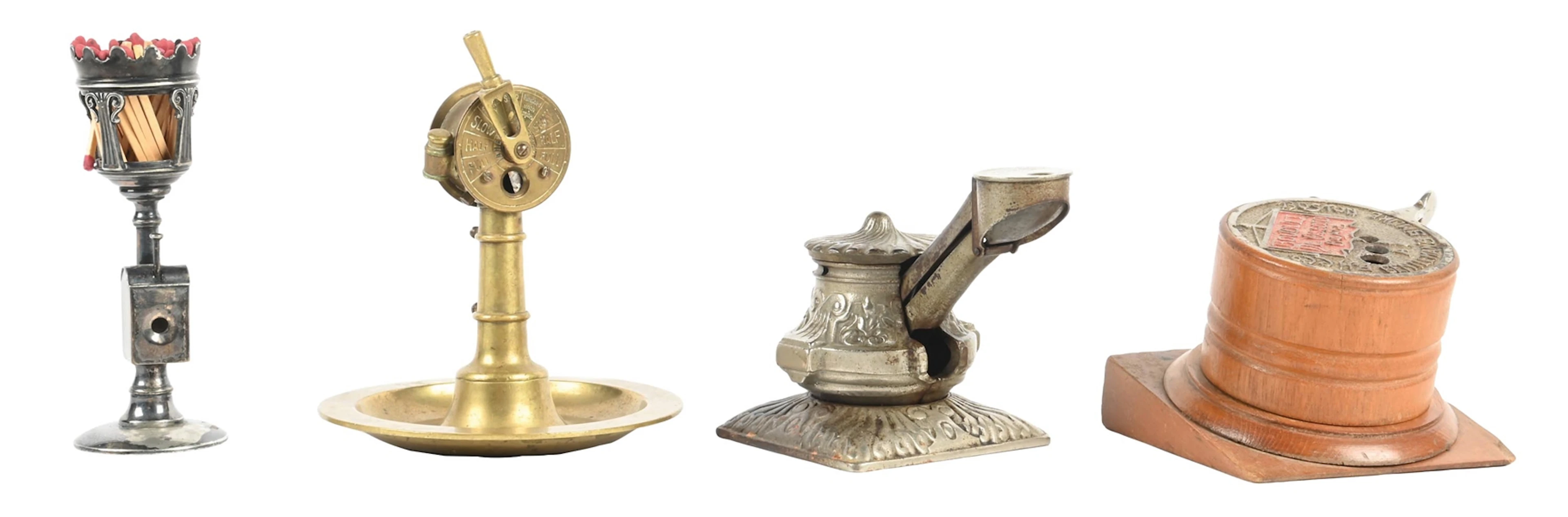 COLLECTION OF 4: COUNTERTOP/DESKTOP CIGAR CUTTERS