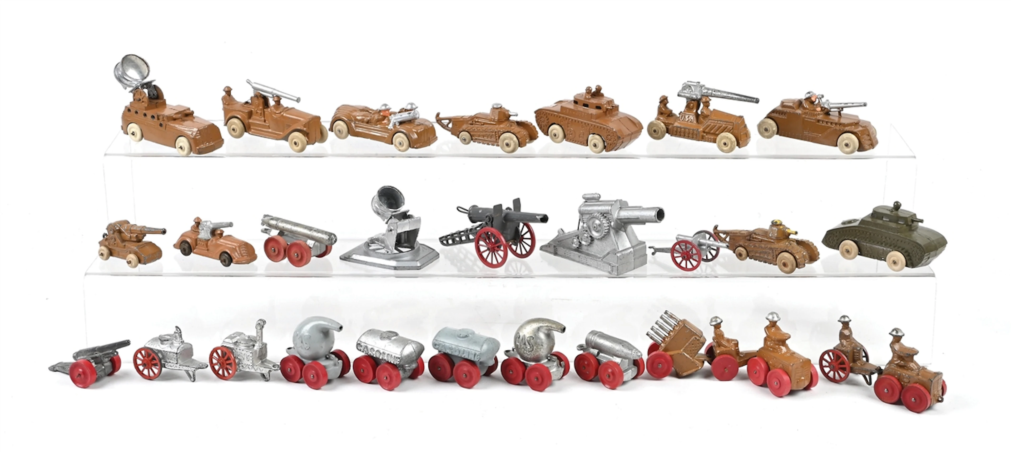 BARCLAY & MANNOIL VARIOUS MILITARY VEHICLES, 29 PIECES