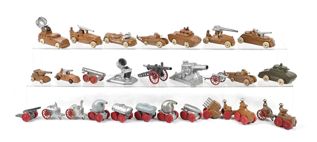 BARCLAY & MANNOIL VARIOUS MILITARY VEHICLES, 29 PIECES