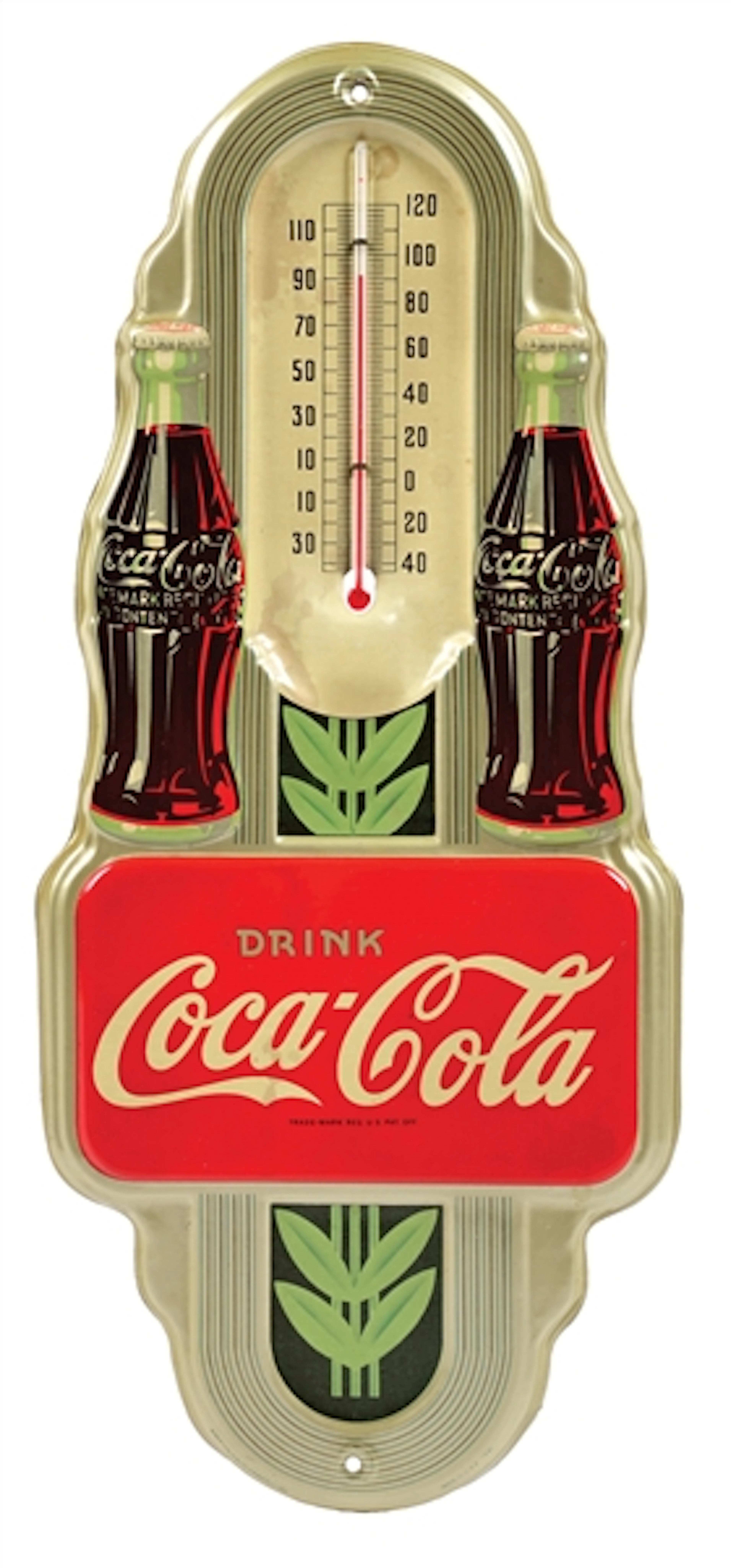 COCA-COLA DOUBLE BOTTLE THERMOMETER
