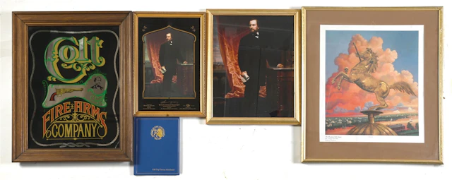 LOT OF 5 FRAMED COLT MEMORABILIA DISPLAYS.