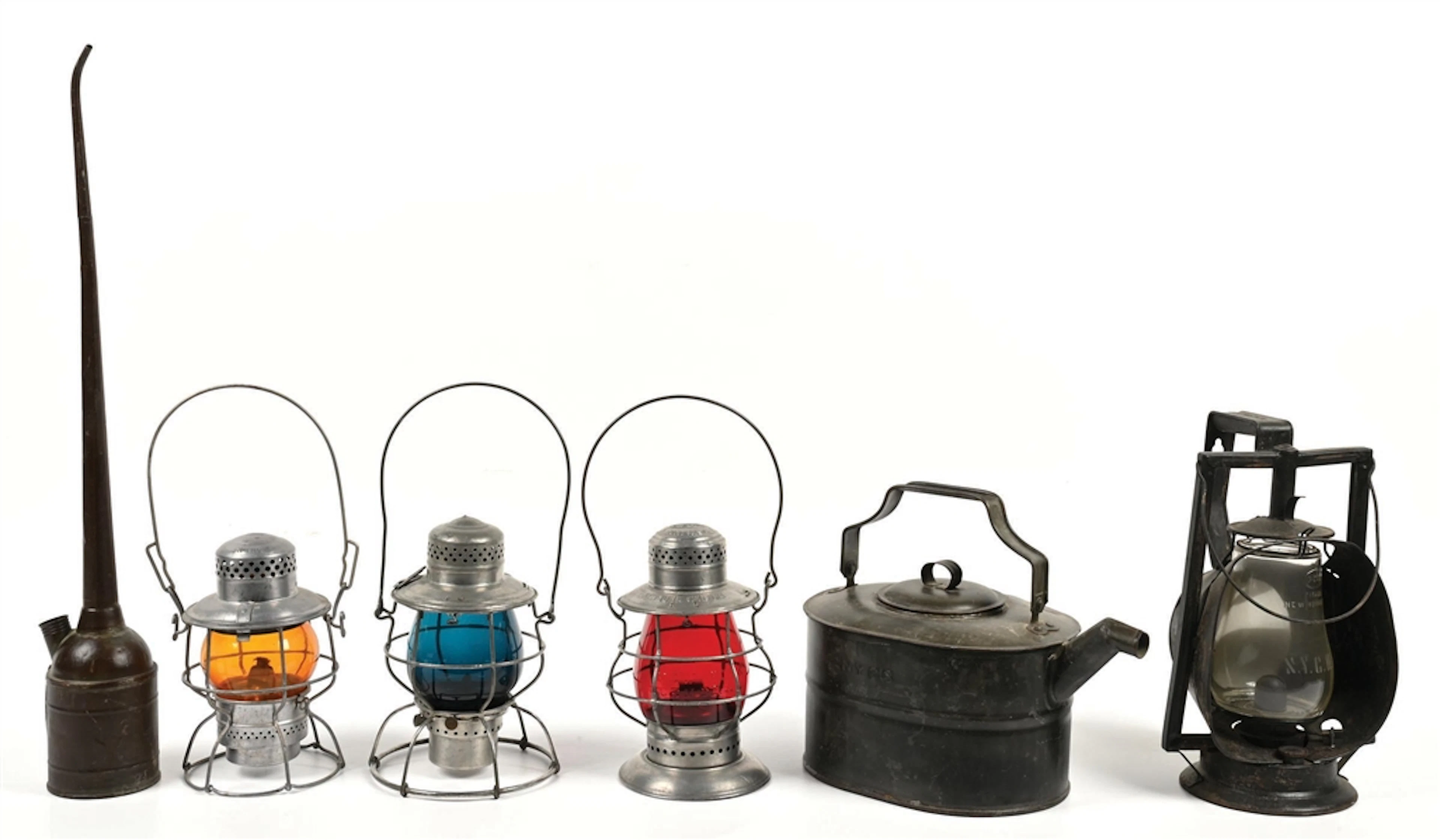 LOT OF 6: RAILROAD LANTERNS & MISC.