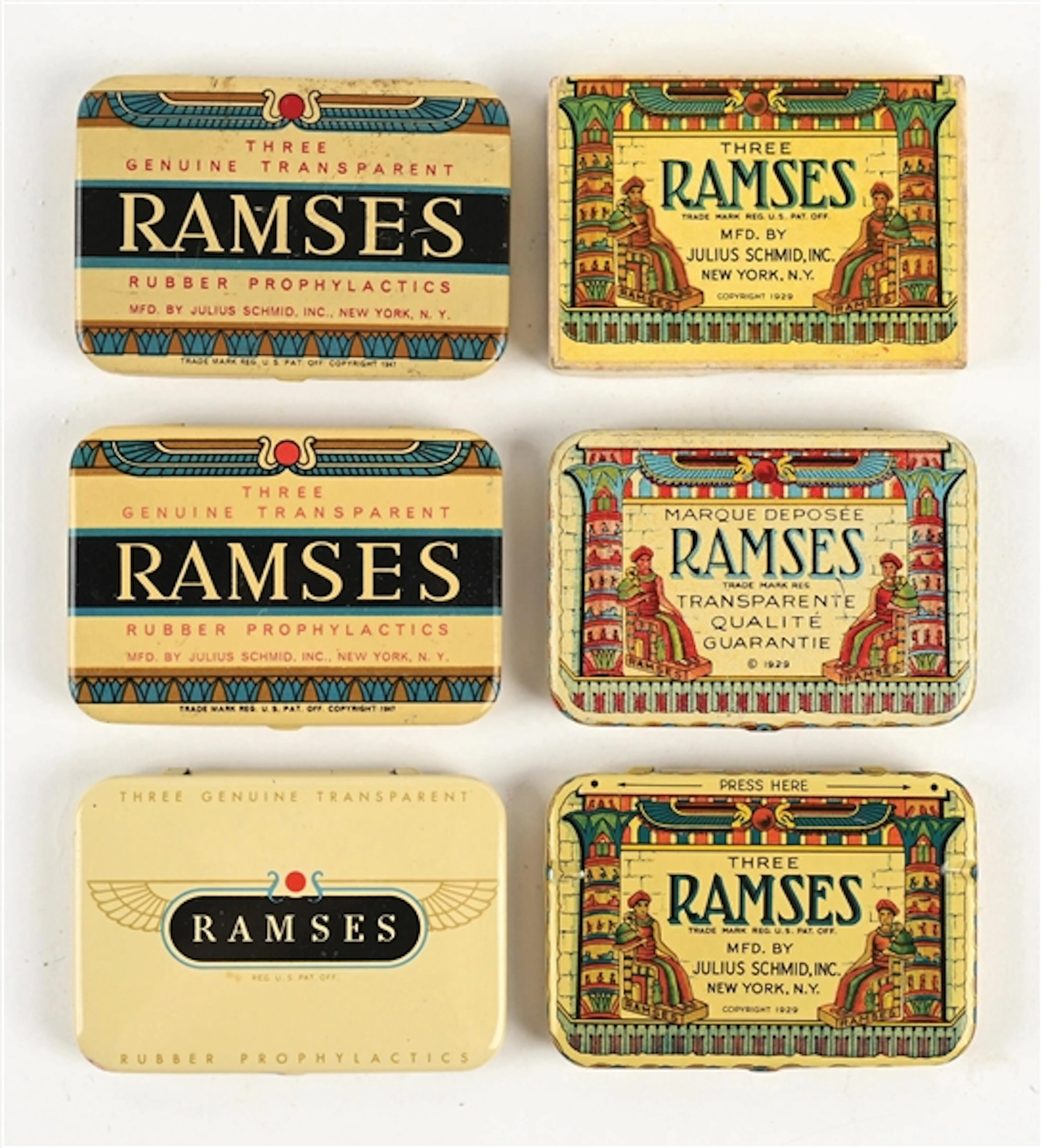 COLLECTION OF 6 RAMSES CONDOM HOLDERS