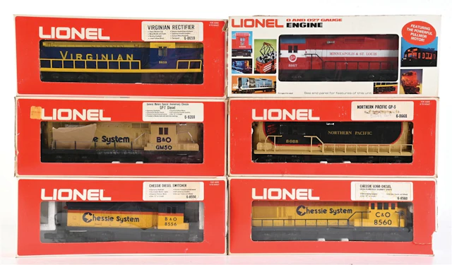 LOT OF 6: LIONEL O-GA. DIESEL LOCOMOTIVES