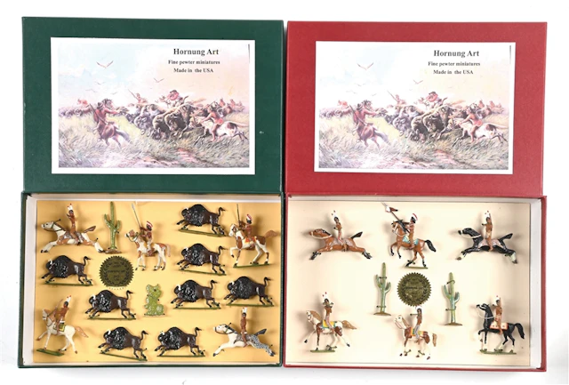 LOT OF 2: HORNUNG ART WILD WEST SETS IN BOXES