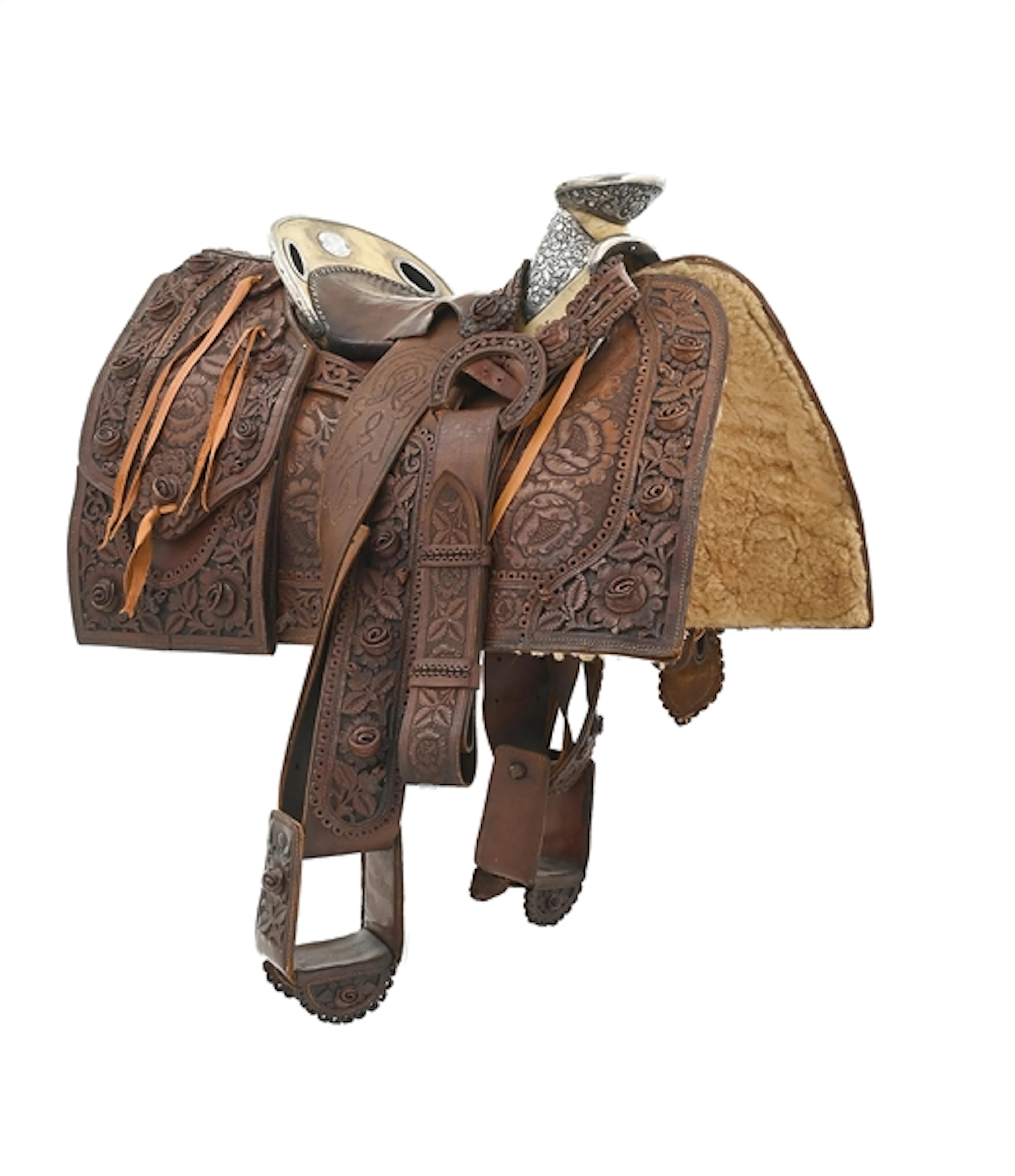 FINELY EXECUTED "ROSE PARADE" MEXICAN SADDLE