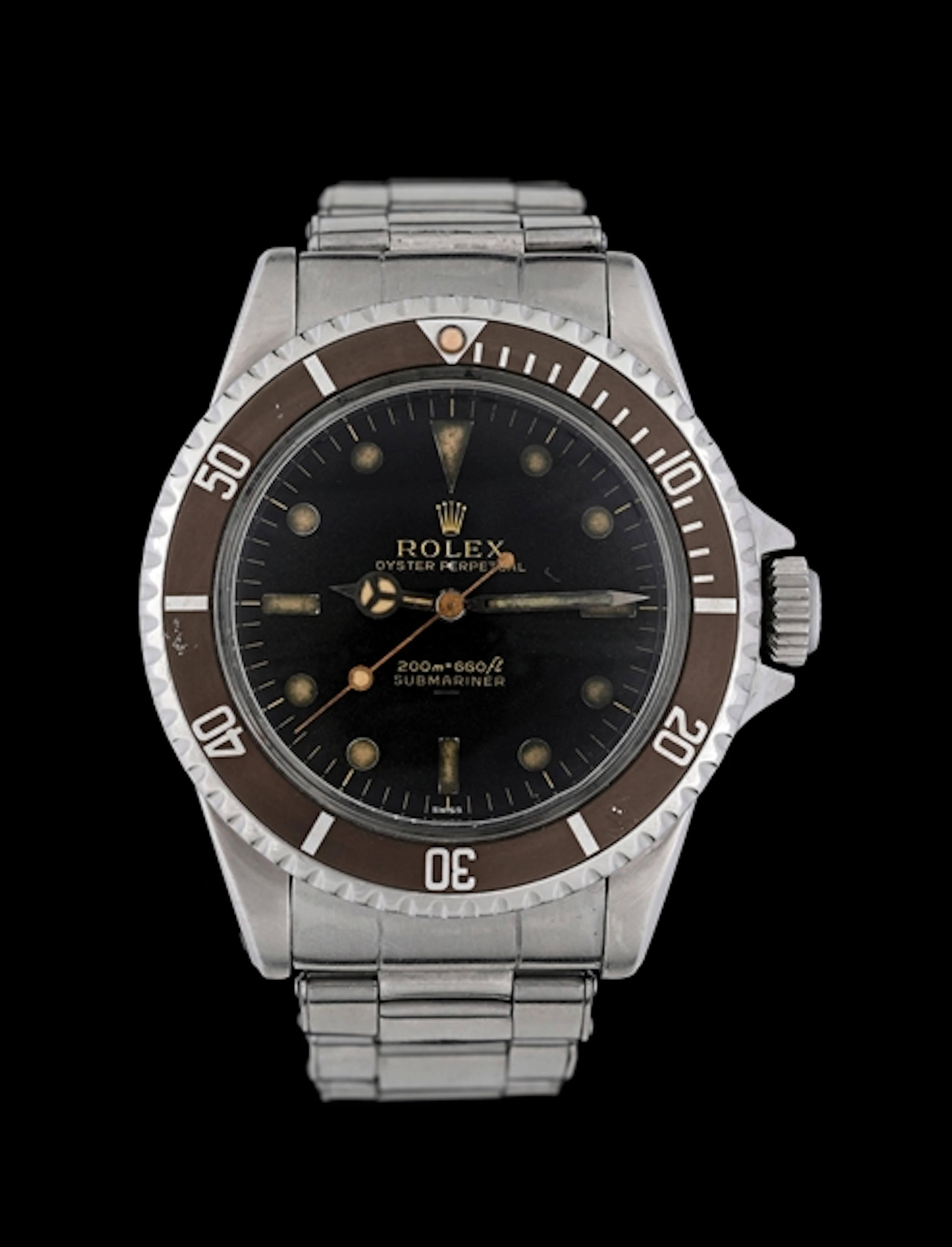 ROLEX OYSTER PERPETUAL NO DATE SUBMARINER IN STEEL, REF. 5513 W/BOX
