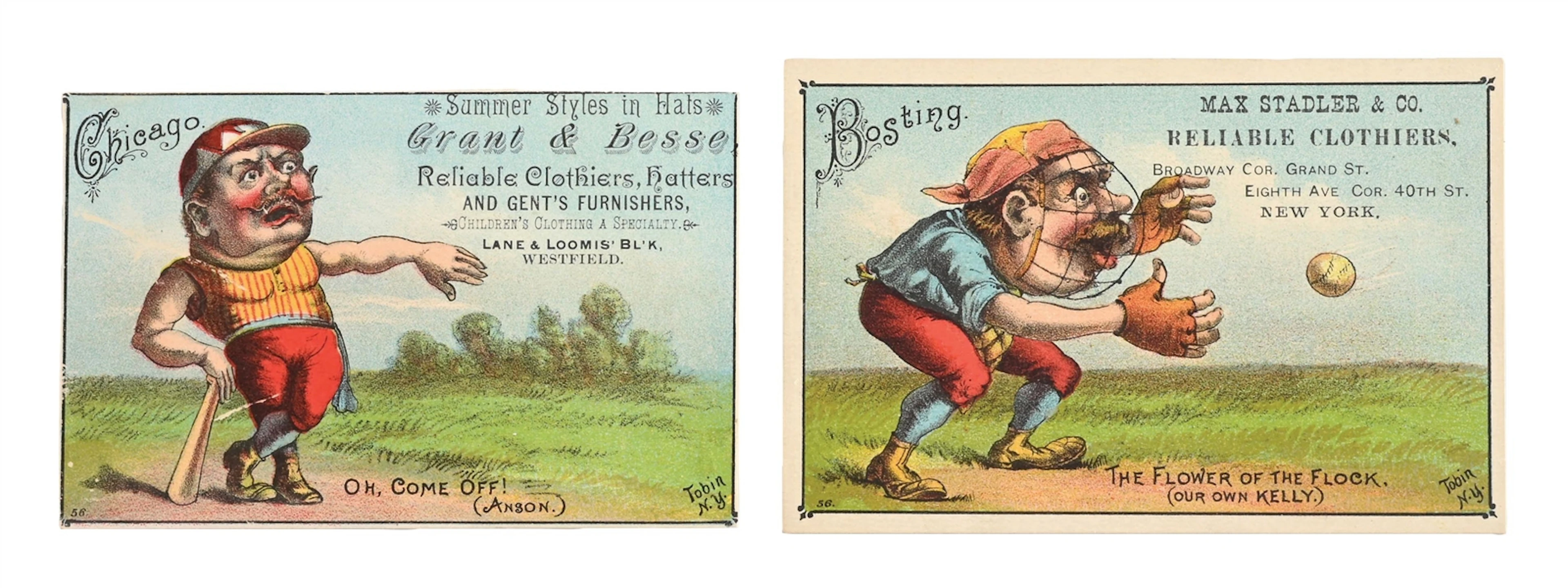 LOT OF 2: TOBIN LITHOGRAPHS OF ANSON AND KING KELLY