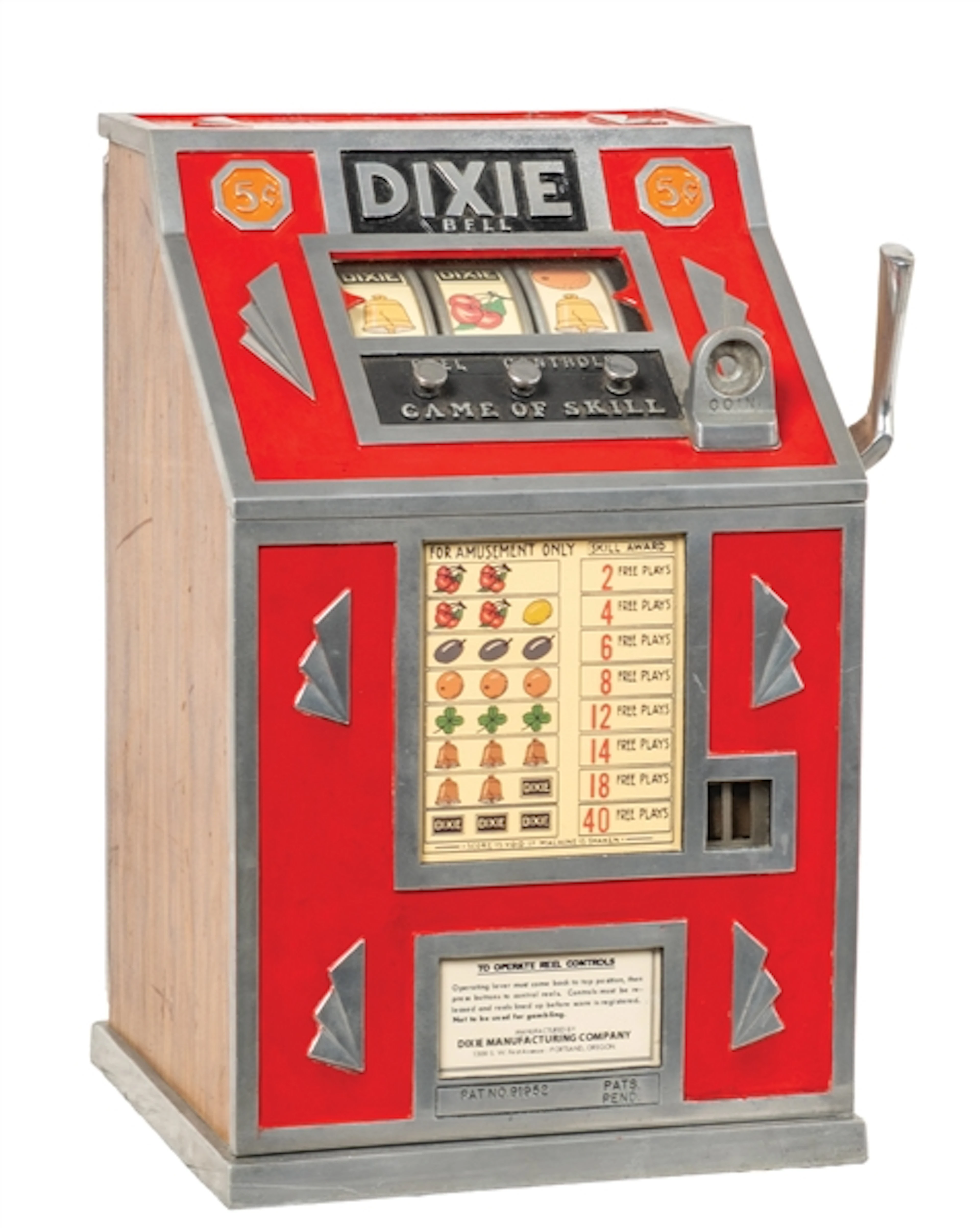 5¢ DIXIE BELL 3-REEL TRADE STIMULATOR