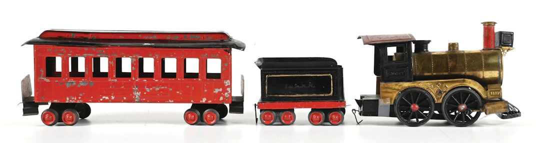 LOT OF 3: WEEDEN DART LOCOMOTIVE, TENDER & PASSENGER CAR