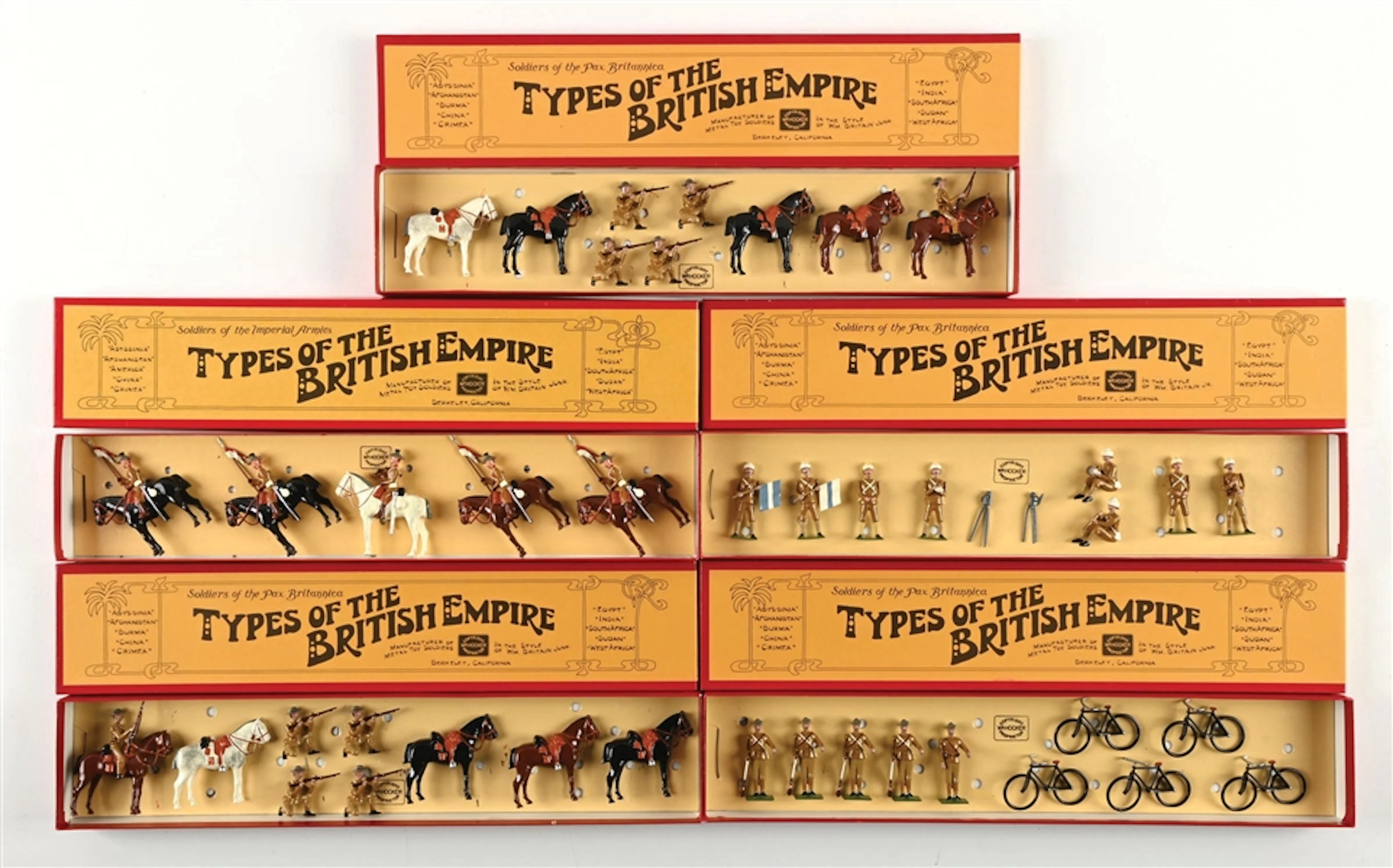 LOT OF 5: TYPES OF THE BRITISH EMPIRE SOLDIERS IN ORIGINAL BOXES