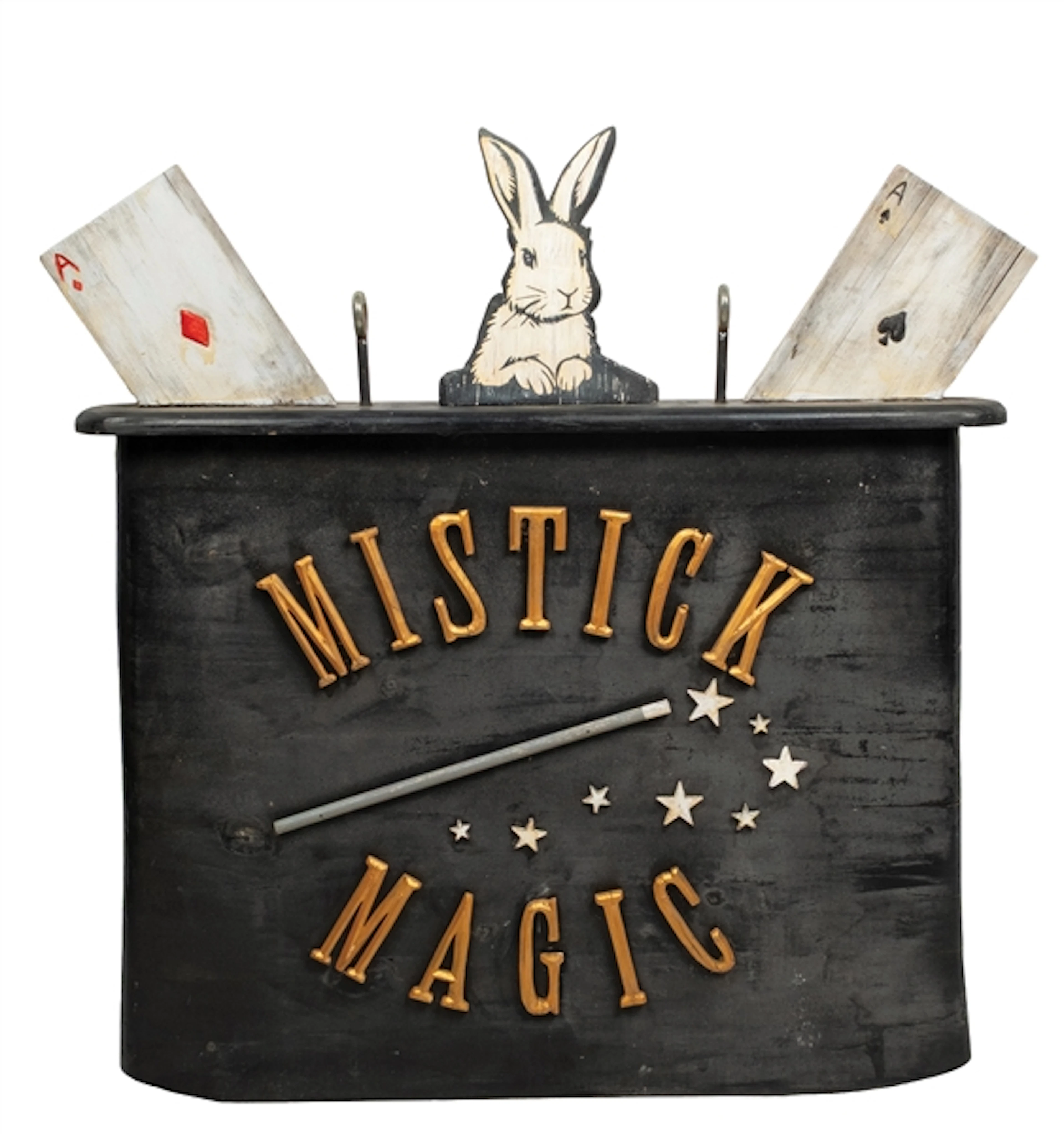 WOODEN TRADE SIGN ADVERTISING "MISTICK MAGIC"
