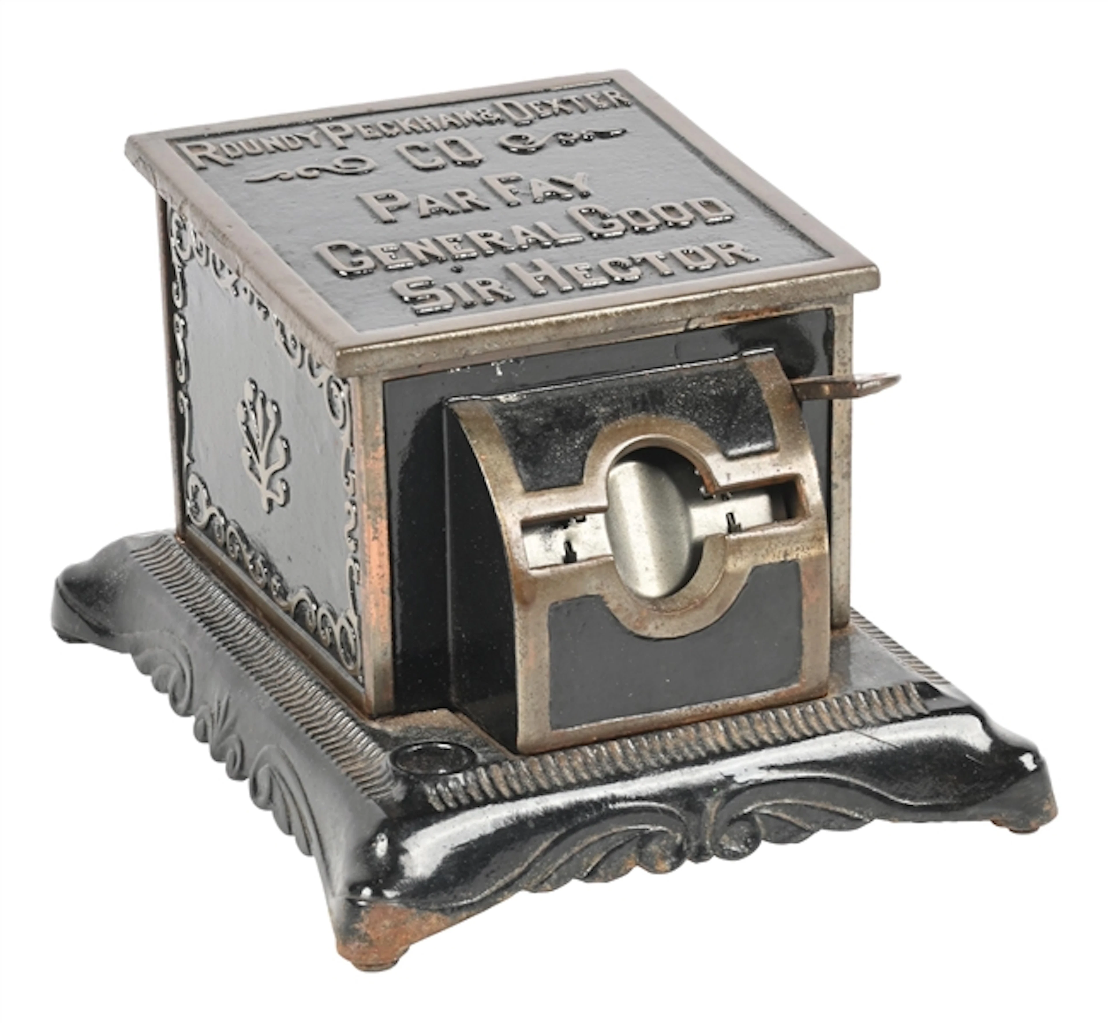 SIR HECTOR TABLETOP CAST IRON MATCH DISPENSER
