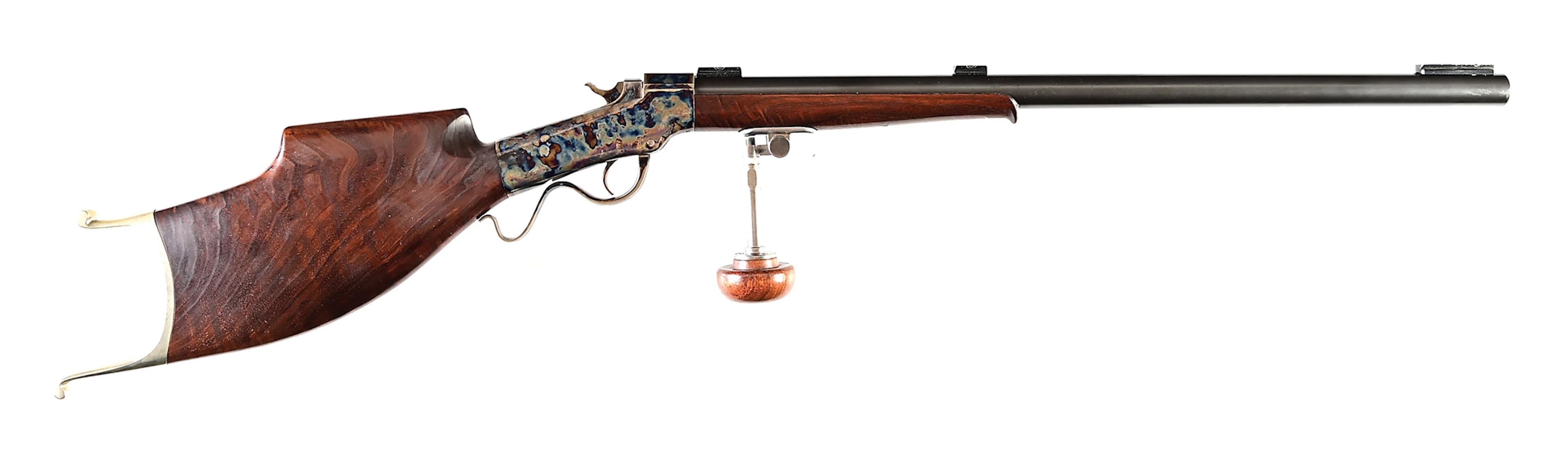 (A) CUSTOM MADE MARLIN BALLARD .22 RF SINGLE SHOT SCHUETZEN RIFLE