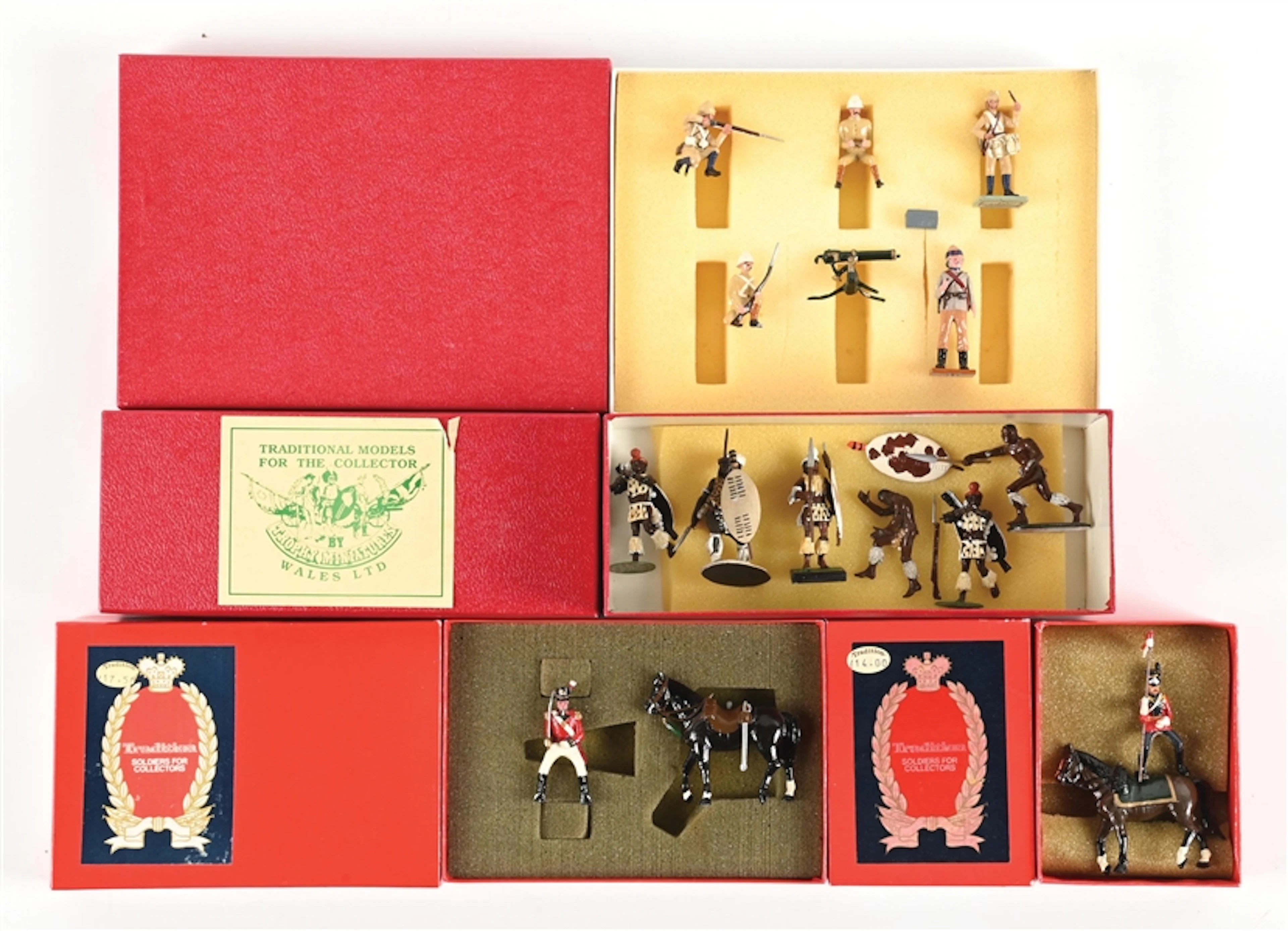 LOT OF 4: TRADITION/TROPHY MILITARY FIGURES