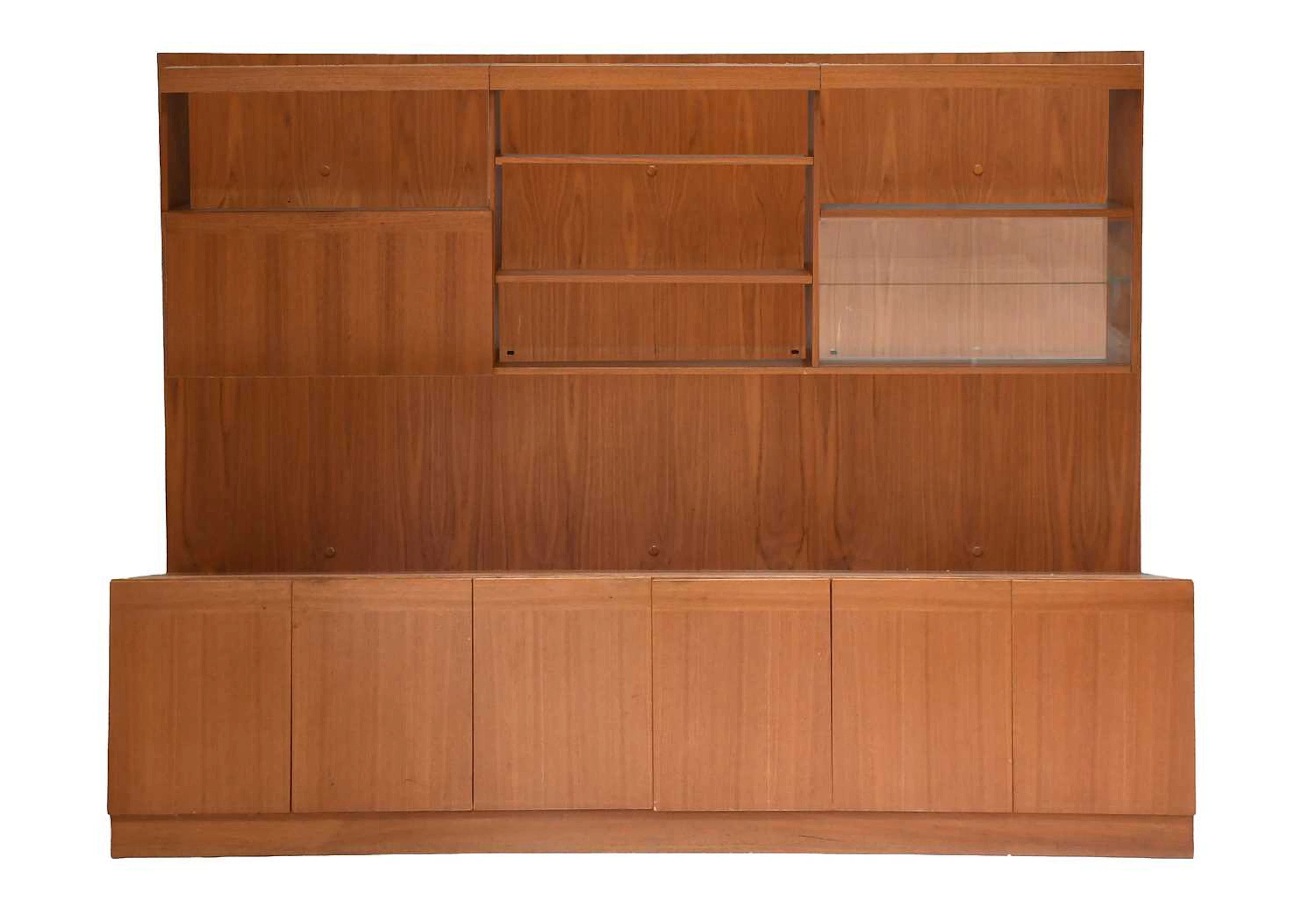 A Mid-Century Teak Wall Unit