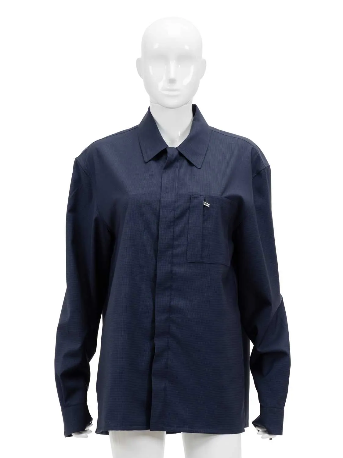 Dior Homme x Lewis Hamilton Navy Check Oversized Shirt, Fall 2025