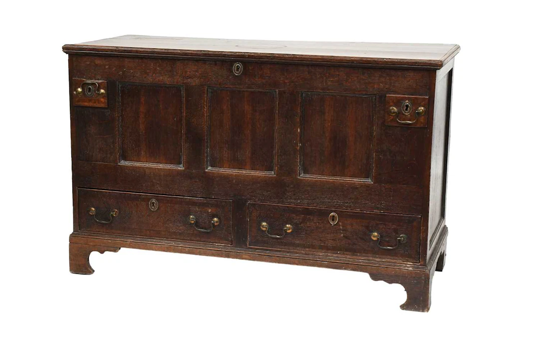 A George III Oak Mule Chest