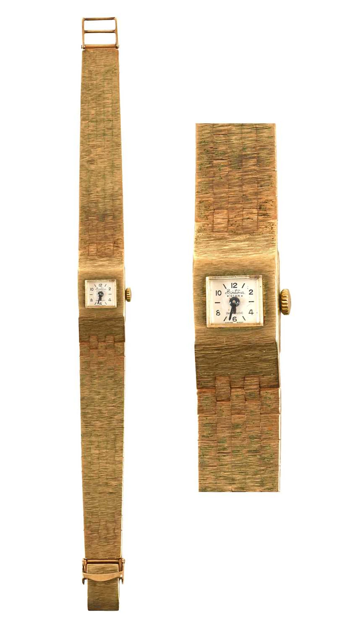 A Lady's 9 Carat Gold Wristwatch, signed Bentima, Star, 1972