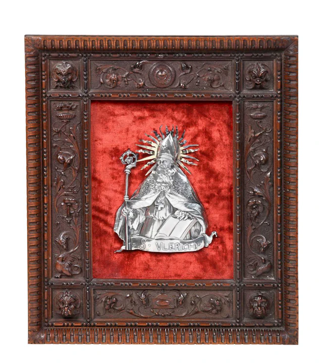 A German Parcel-Gilt Silver Plaque Maker's Mark GR, Possibly for Georg