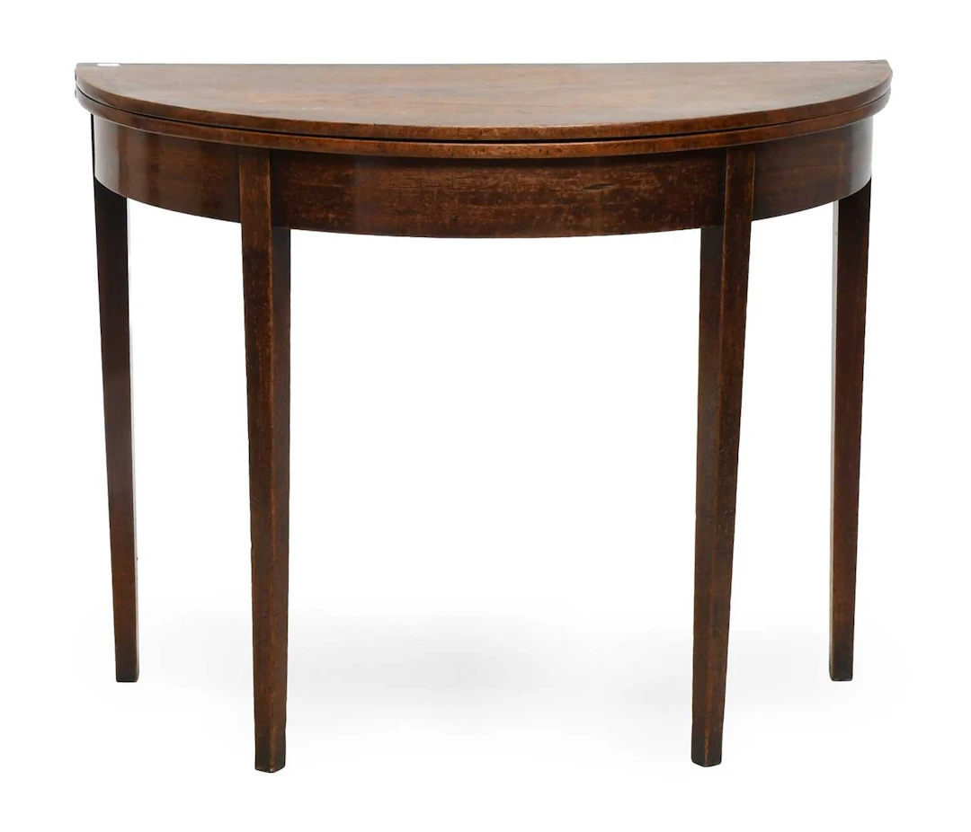 A George III Mahogany Fold Over Tea Table