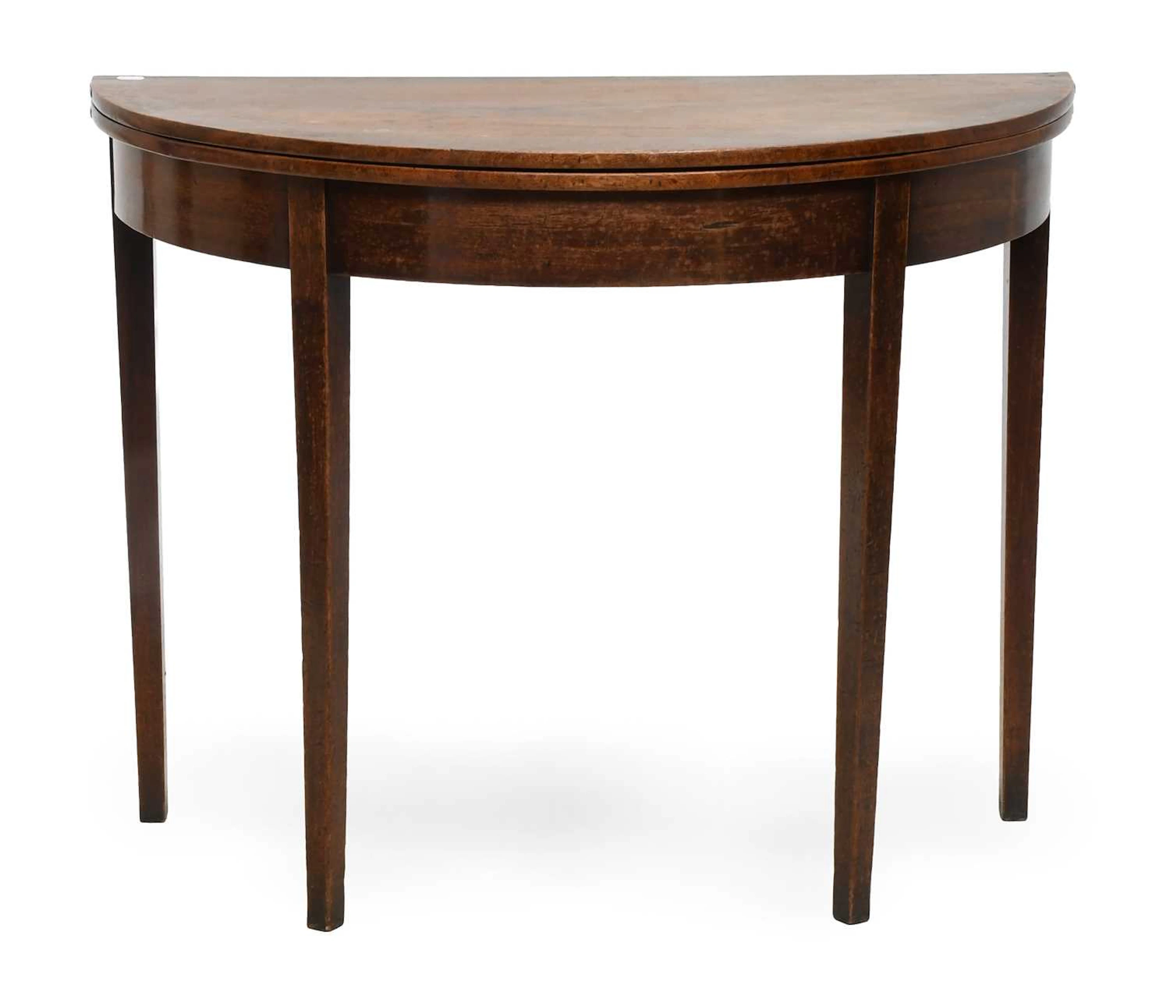 A George III Mahogany Fold Over Tea Table