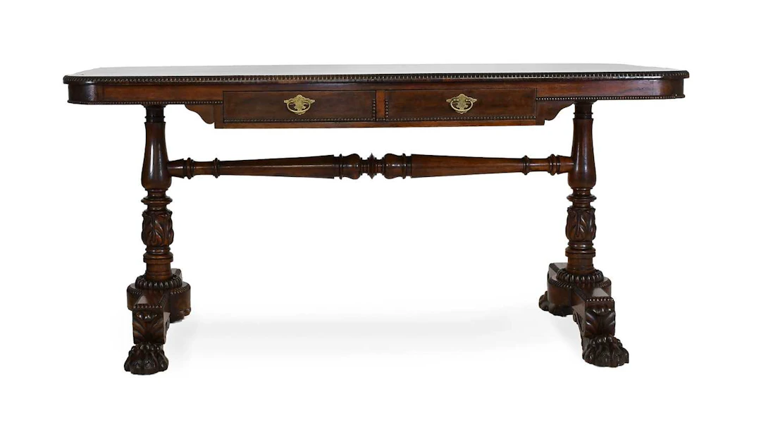 A Regency Carved Rosewood Library Table, early 19th century