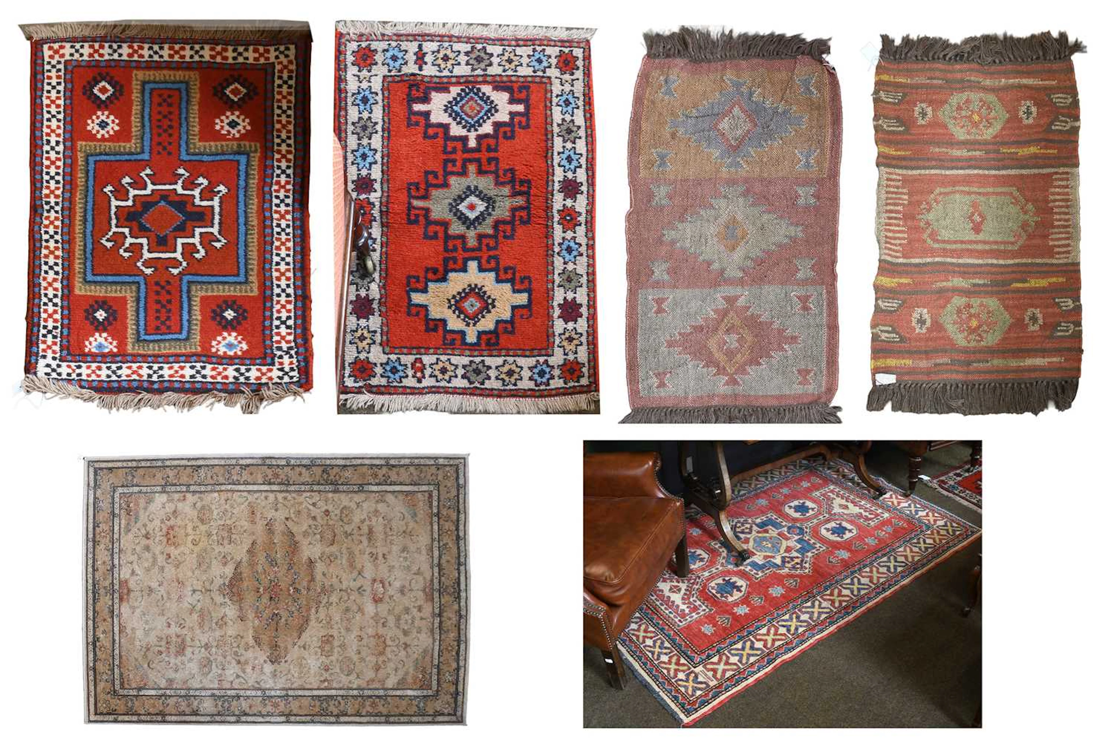Afghan Rug of Caucasian Design